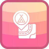 Caming Glyph Squre Colored Icon vector