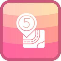 Five Glyph Squre Colored Icon vector