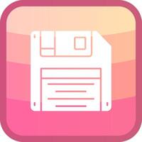 Floppy disk Glyph Squre Colored Icon vector