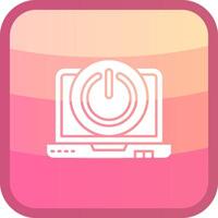 Power off Glyph Squre Colored Icon vector