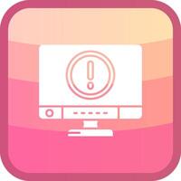 Error Glyph Squre Colored Icon vector