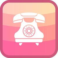 Telephone Glyph Squre Colored Icon vector