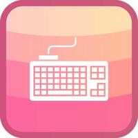 Keyboard Glyph Squre Colored Icon vector