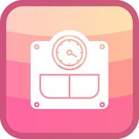 Weight Glyph Squre Colored Icon vector
