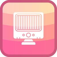 Heater Glyph Squre Colored Icon vector