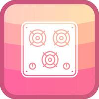 Stove Glyph Squre Colored Icon vector