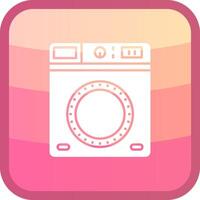 Laundry Glyph Squre Colored Icon vector