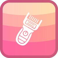 Trimmer Glyph Squre Colored Icon vector