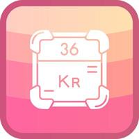 Krypton Glyph Squre Colored Icon vector