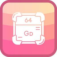 Gadolinium Glyph Squre Colored Icon vector