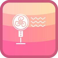 Pedestal fan Glyph Squre Colored Icon vector