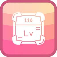 Livermorium Glyph Squre Colored Icon vector