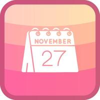 27th of November Glyph Squre Colored Icon vector