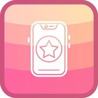 Star Glyph Squre Colored Icon vector