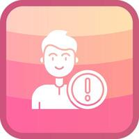 Error Glyph Squre Colored Icon vector