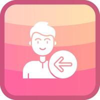 Back Glyph Squre Colored Icon vector