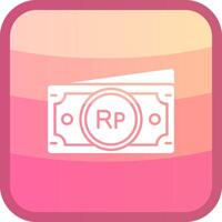 Indonesian rupiah Glyph Squre Colored Icon vector