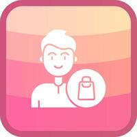 Shopping Glyph Squre Colored Icon vector