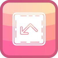 Bounce Glyph Squre Colored Icon vector