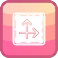 Intersect Glyph Squre Colored Icon vector