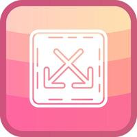 Intersect Glyph Squre Colored Icon vector