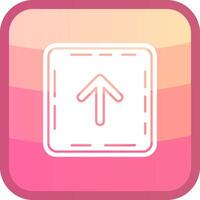 Up arrow Glyph Squre Colored Icon vector