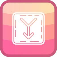 Merge Glyph Squre Colored Icon vector