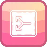 Split Glyph Squre Colored Icon vector