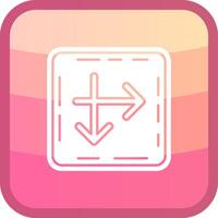 Intersect Glyph Squre Colored Icon vector