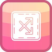 Intersect Glyph Squre Colored Icon vector