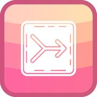 Merge Glyph Squre Colored Icon vector