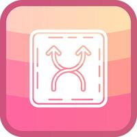 Shuffle Glyph Squre Colored Icon vector