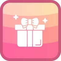 Gift Glyph Squre Colored Icon vector