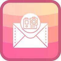 Camera Glyph Squre Colored Icon vector