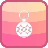 Bauble Glyph Squre Colored Icon vector