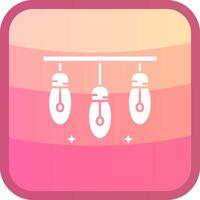 Lights Glyph Squre Colored Icon vector