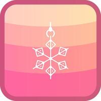 Snowflake Glyph Squre Colored Icon vector