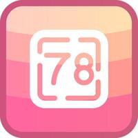 Seventy Eight Glyph Squre Colored Icon vector