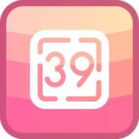 Thirty Nine Glyph Squre Colored Icon vector