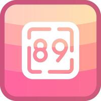 Eighty Nine Glyph Squre Colored Icon vector