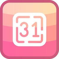 Thirty One Glyph Squre Colored Icon vector