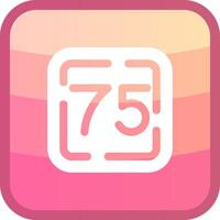 Seventy Five Glyph Squre Colored Icon vector