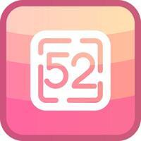 Fifty Two Glyph Squre Colored Icon vector