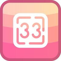 Thirty Three Glyph Squre Colored Icon vector