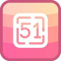 Fifty One Glyph Squre Colored Icon vector