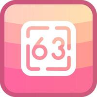 Sixty Three Glyph Squre Colored Icon vector