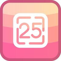 Twenty Five Glyph Squre Colored Icon vector