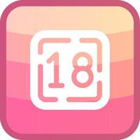 Eighteen Glyph Squre Colored Icon vector