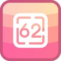 Sixty Two Glyph Squre Colored Icon vector