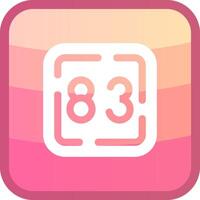 Eighty Three Glyph Squre Colored Icon vector